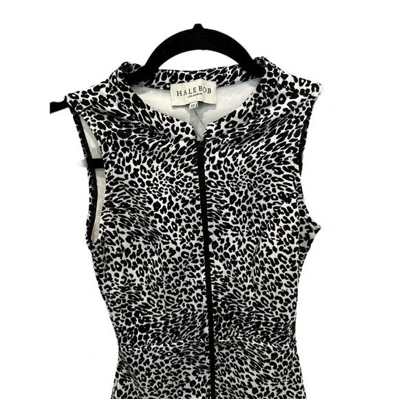 Hale Bob Amina Women's Gray Sleeveless Zip Up One-Piece‎ Swimsuit XS - Picture 5 of 6